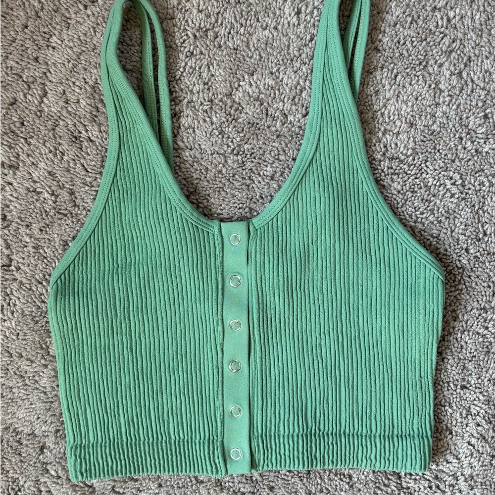 Aerie Mint Ribbed Tank Top